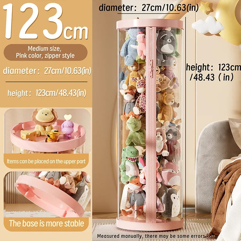 Transparent Doll Storage Box with Lid - Perfect for Toys & Decor