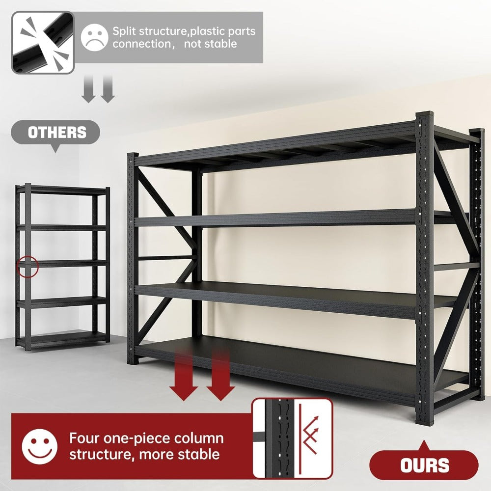 Heavy Duty Garage Shelving - 5000 lbs Capacity, Adjustable