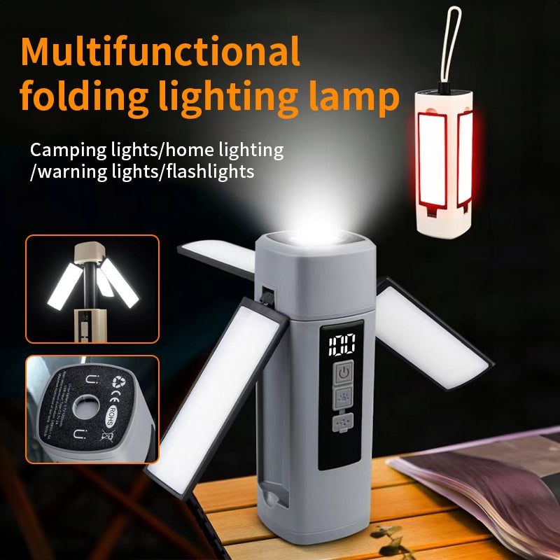 Folding Camping Lantern: Portable, Rechargeable, LED Light