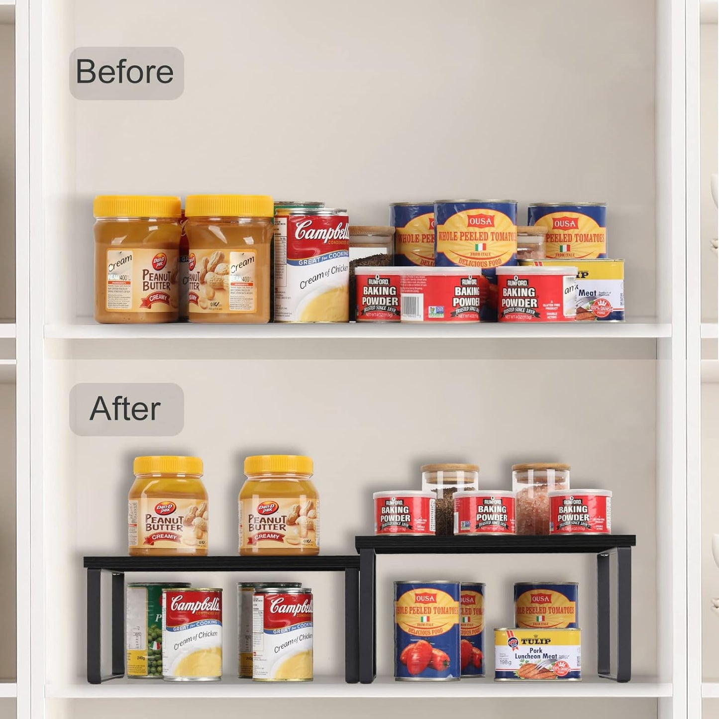 Stackable Kitchen Storage Rack - Expandable Countertop Organizer