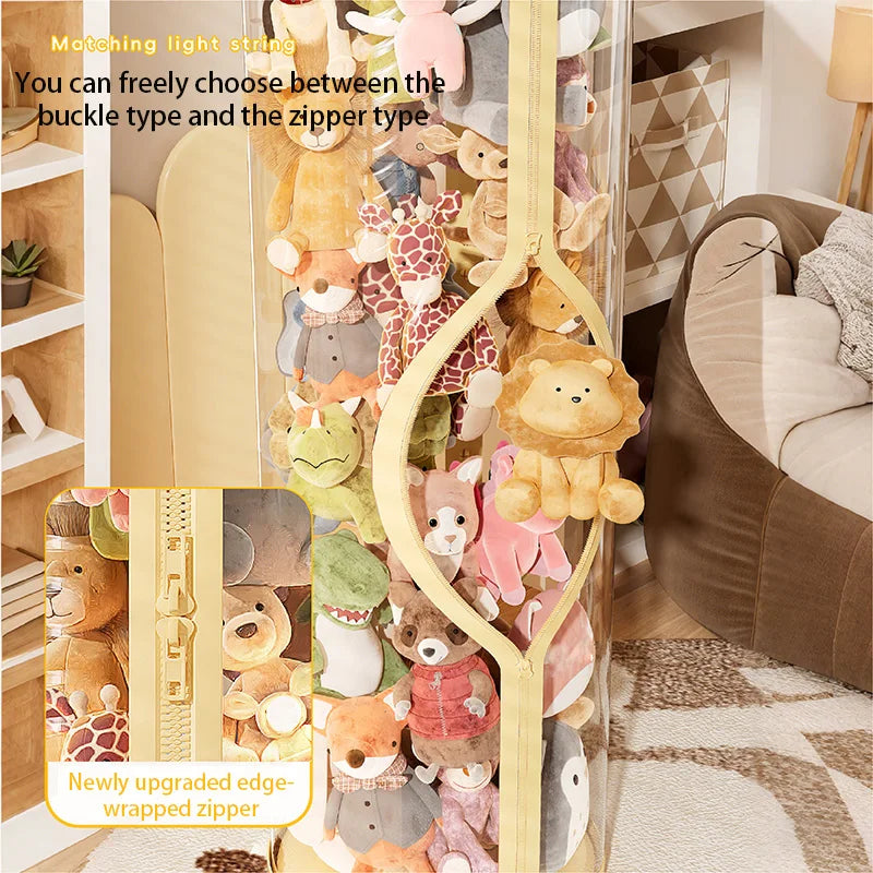 Transparent Doll Storage Box with Lid - Perfect for Toys & Decor