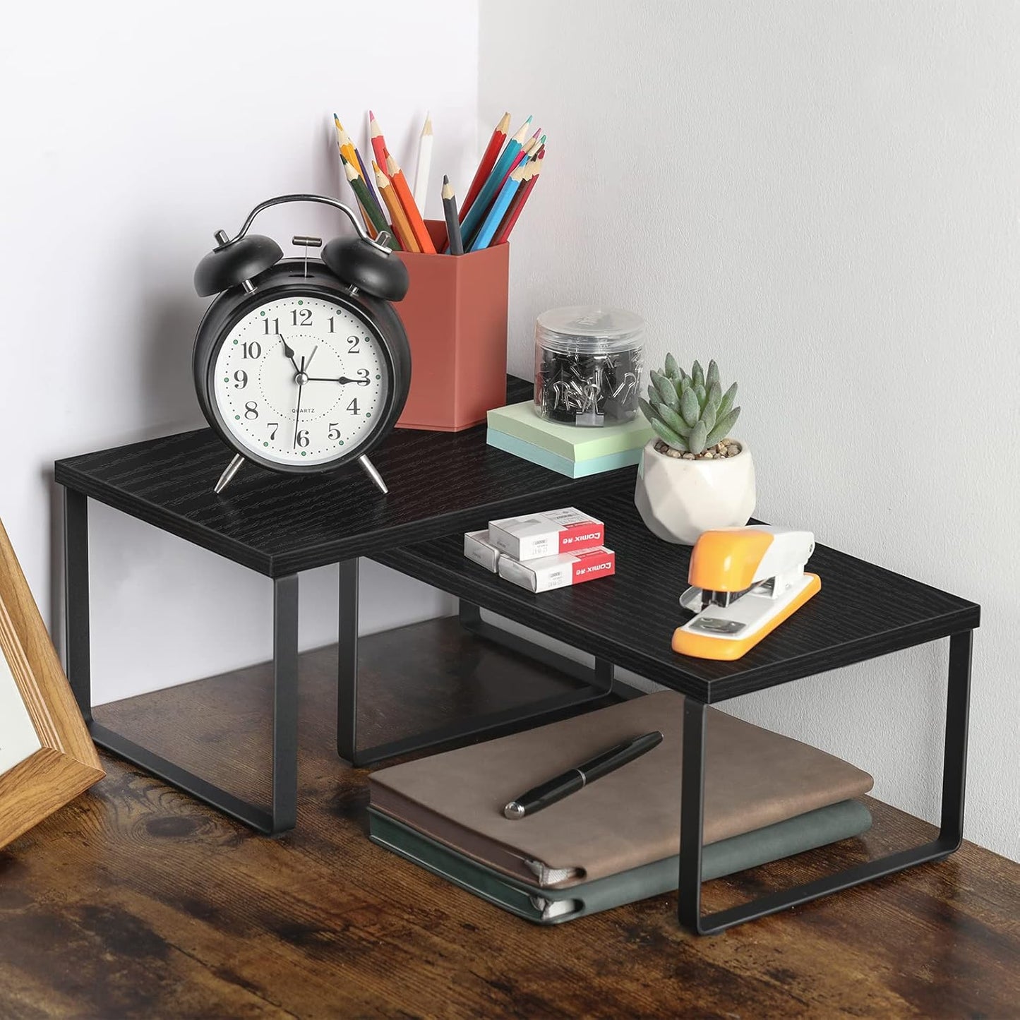 Stackable Kitchen Storage Rack - Expandable Countertop Organizer