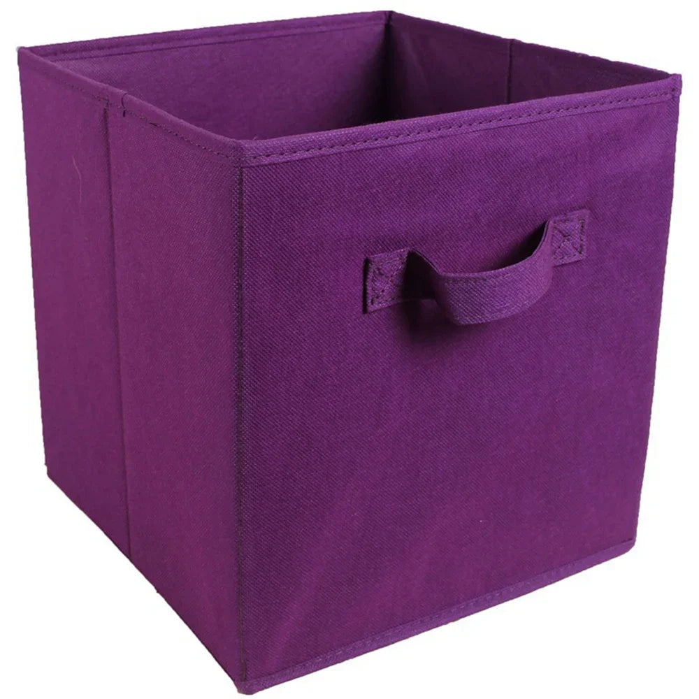 Colorful Fabric Storage Cubes - 6 Pack Foldable Baskets