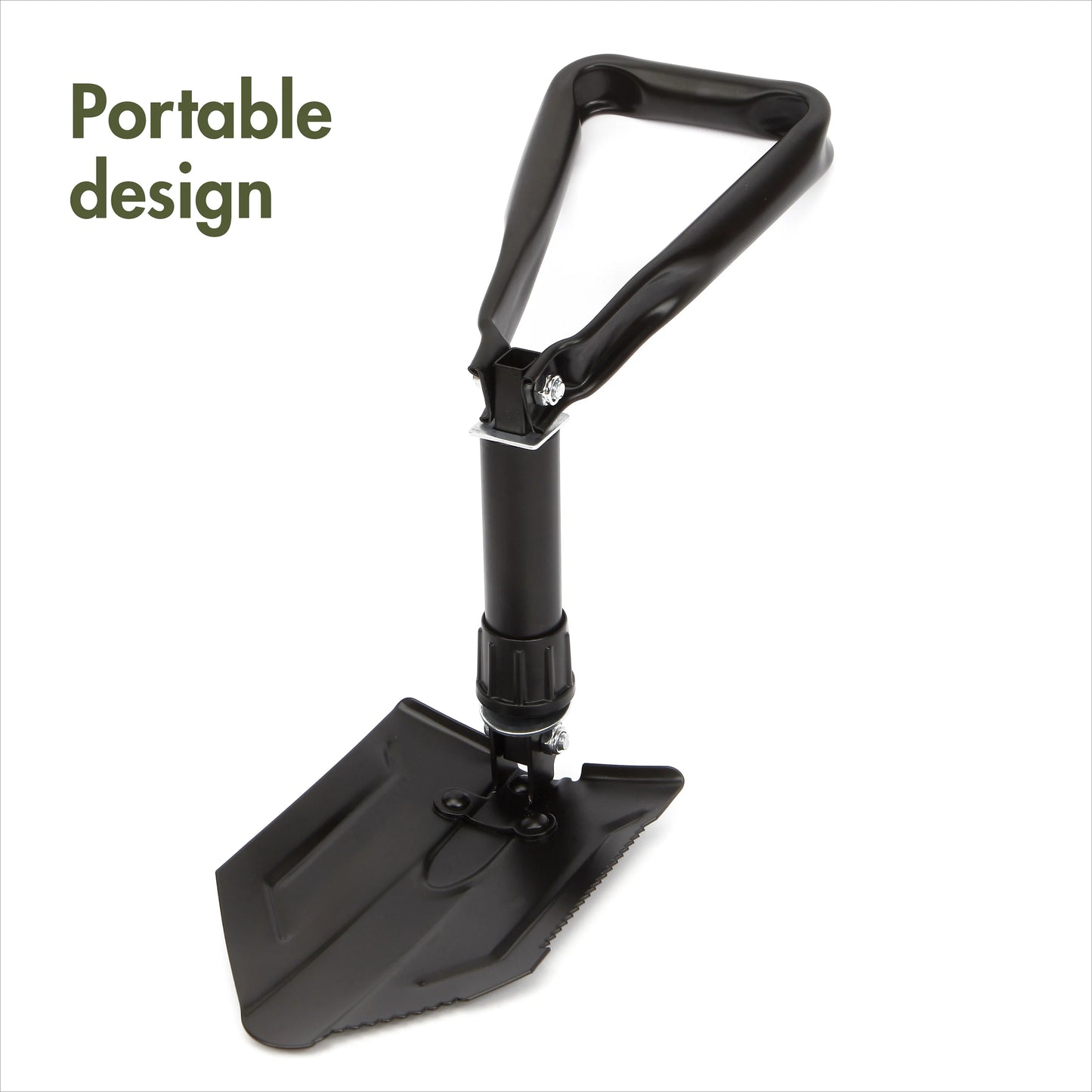 Heavy-Duty Steel Folding Shovel - Compact & Durable Outdoor Tool