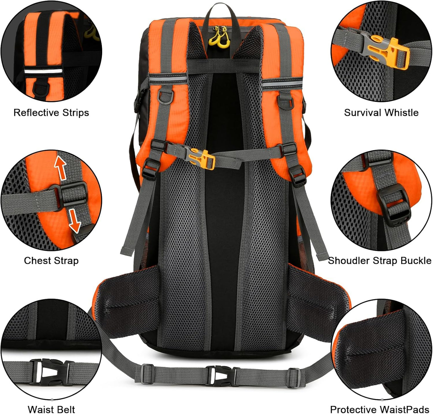 Lightweight 50L Hiking Backpack - Waterproof & Ergonomic Design
