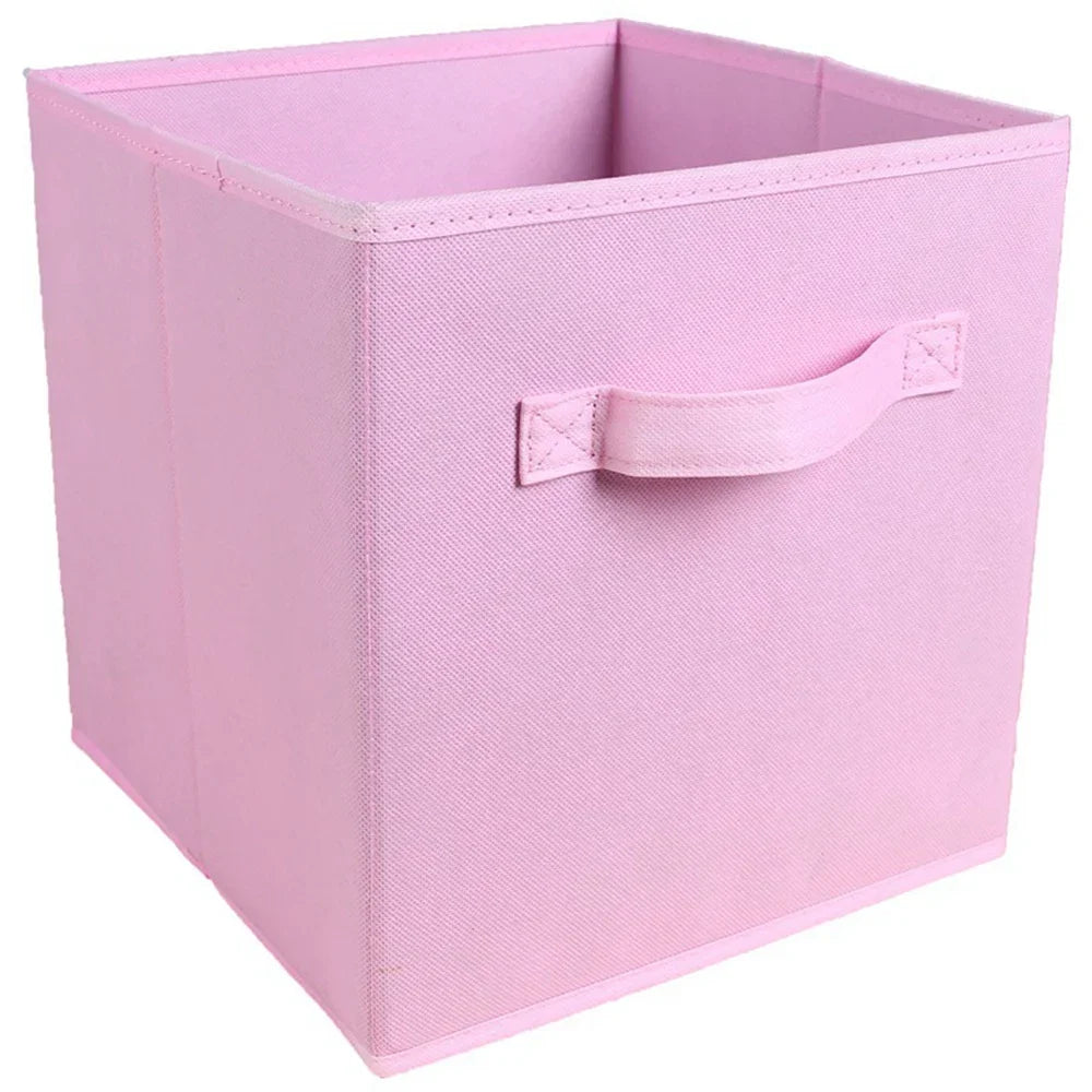 Colorful Fabric Storage Cubes - 6 Pack Foldable Baskets