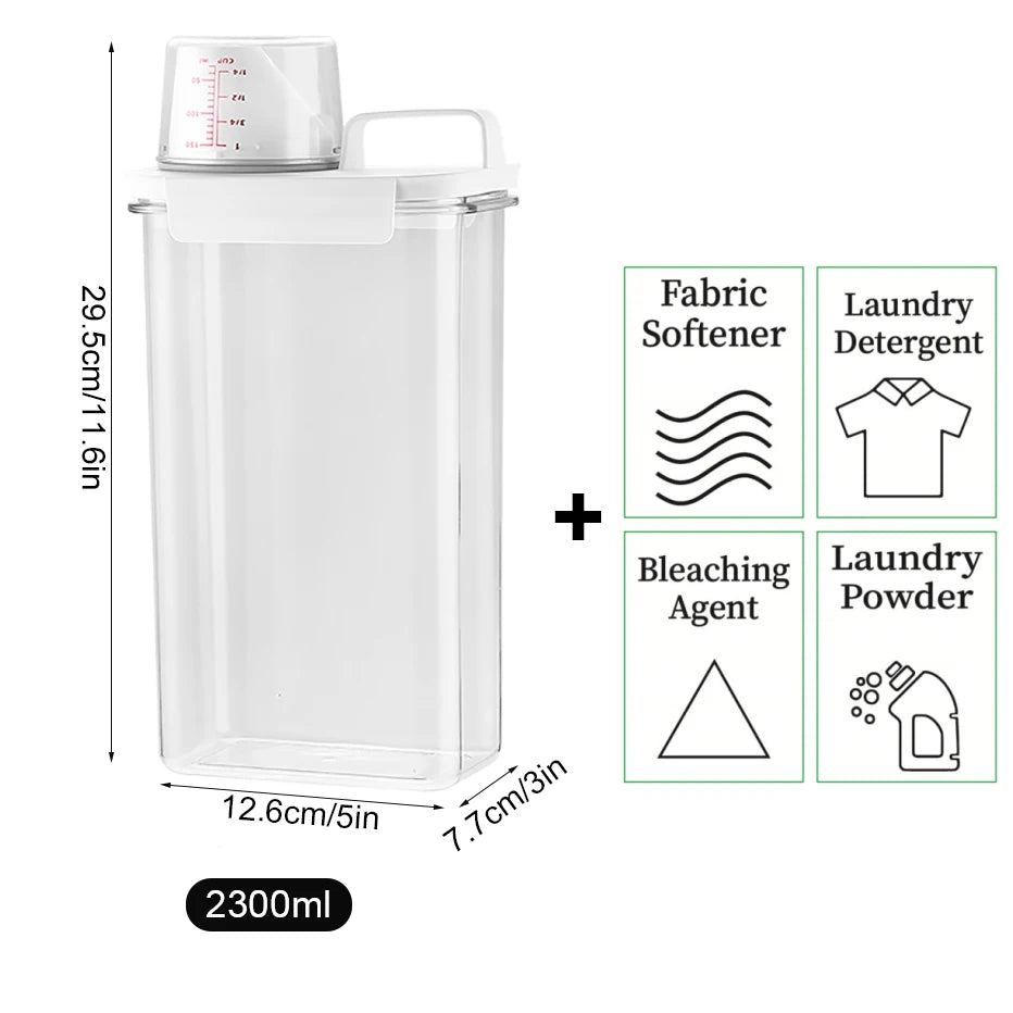 Airtight Laundry Detergent Dispenser - 1100/1800/2300ml Storage