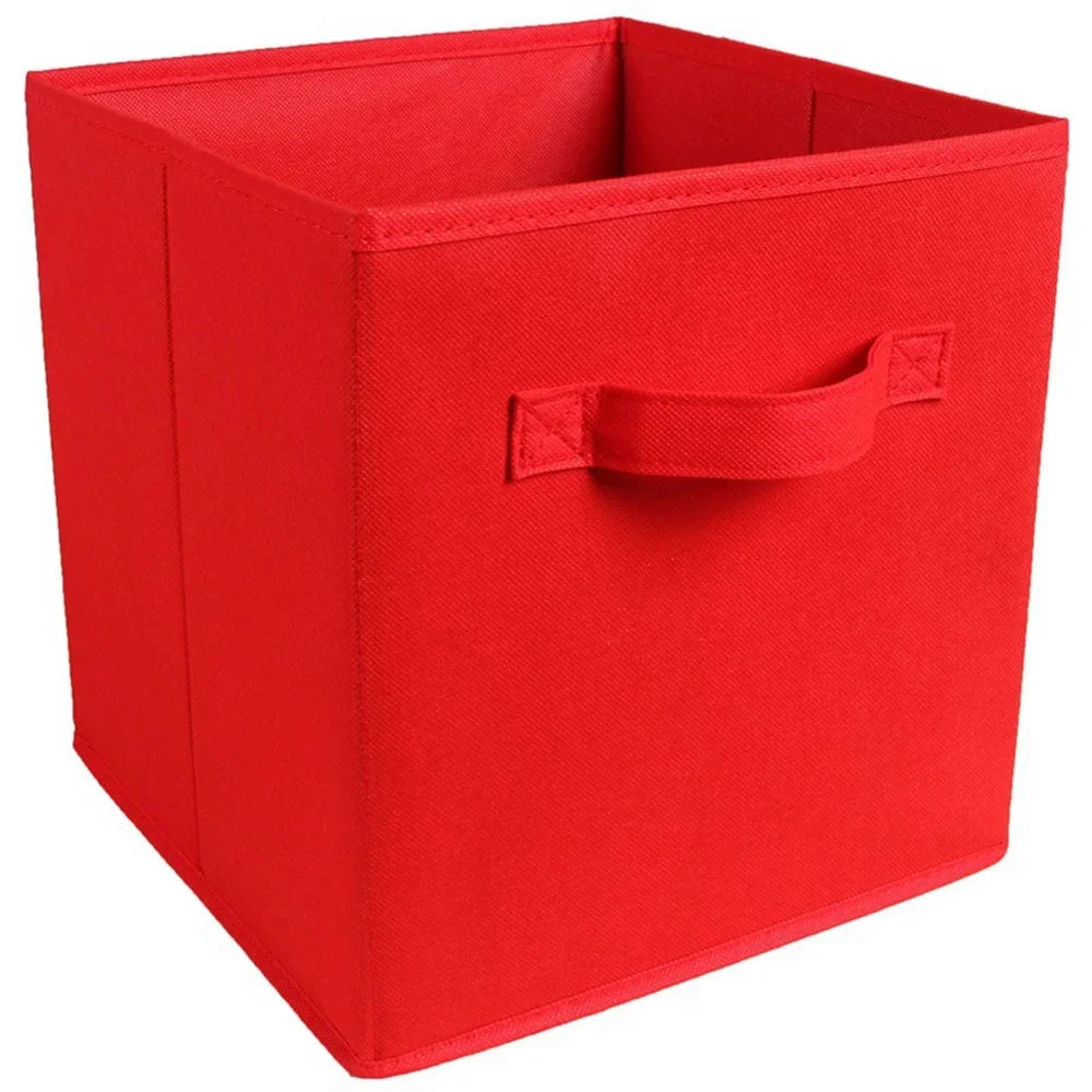 Colorful Fabric Storage Cubes - 6 Pack Foldable Baskets