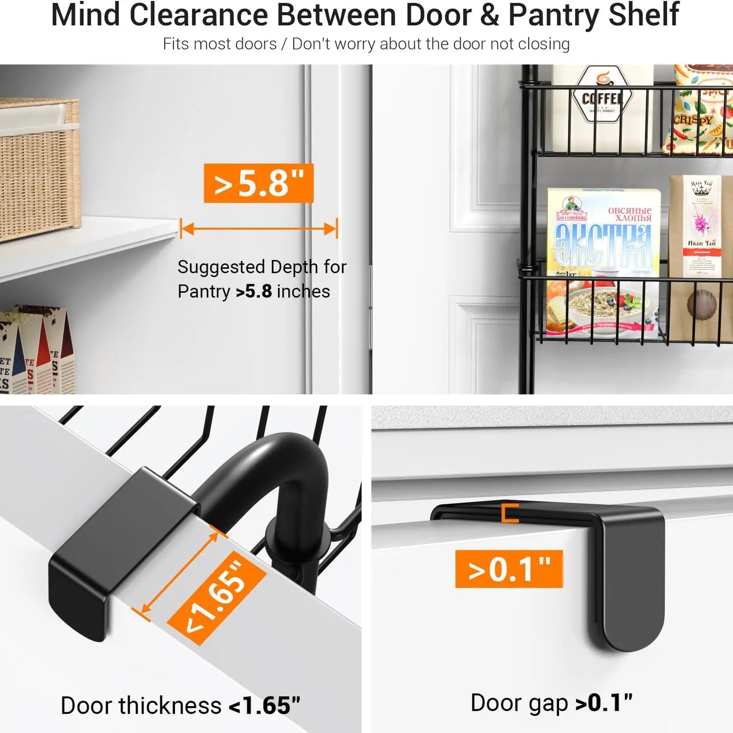 Over Door Pantry Organizer - 9 Tier Spice Rack & Storage