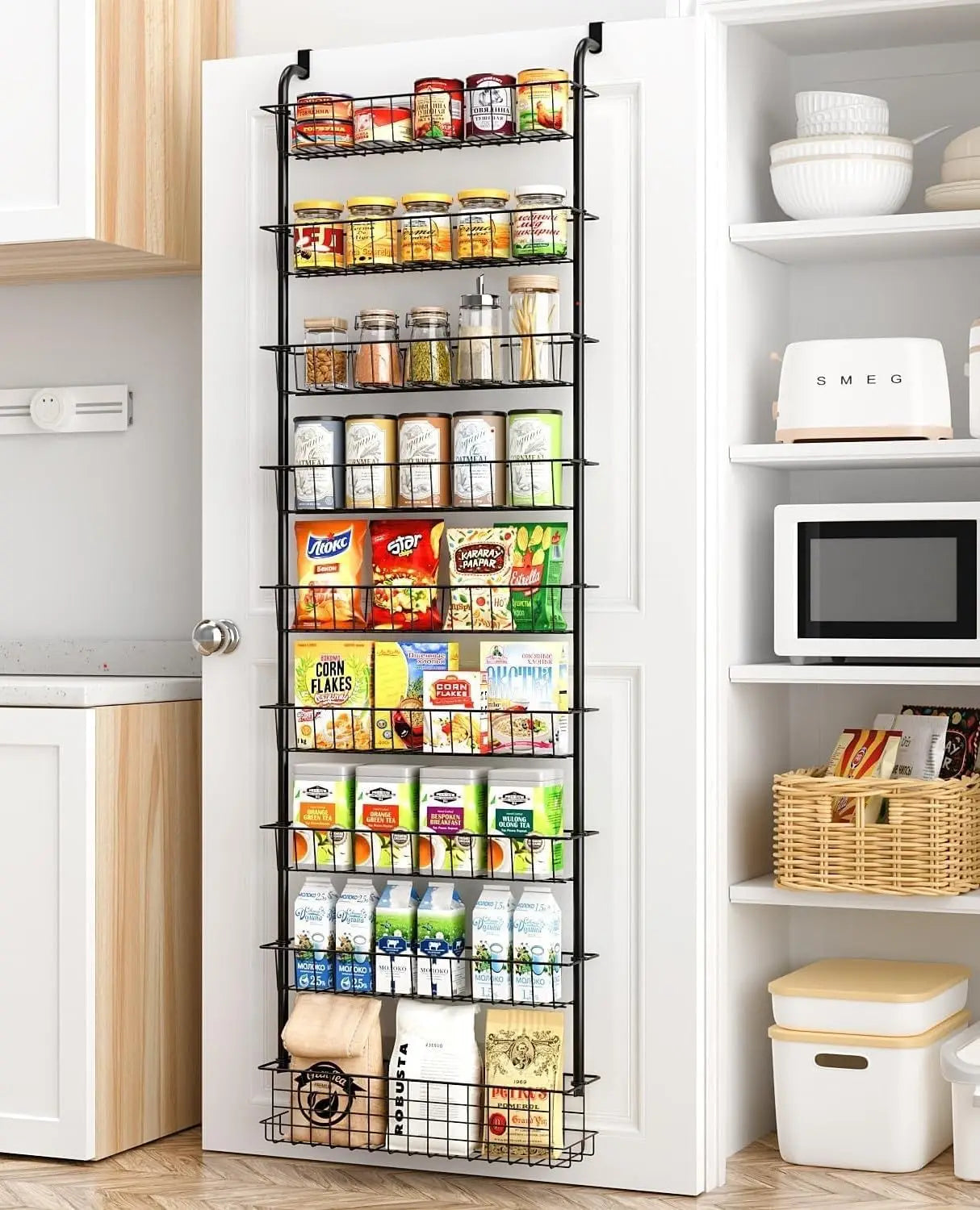 Over Door Pantry Organizer - 9 Tier Spice Rack & Storage