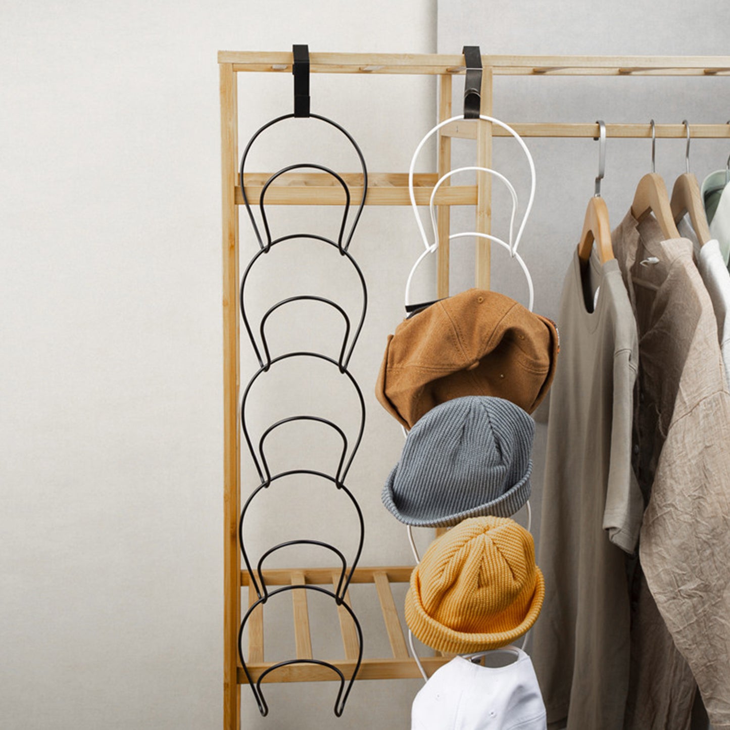 Space-Saving Wall-Mounted Clothes Hanger - No Punch Needed
