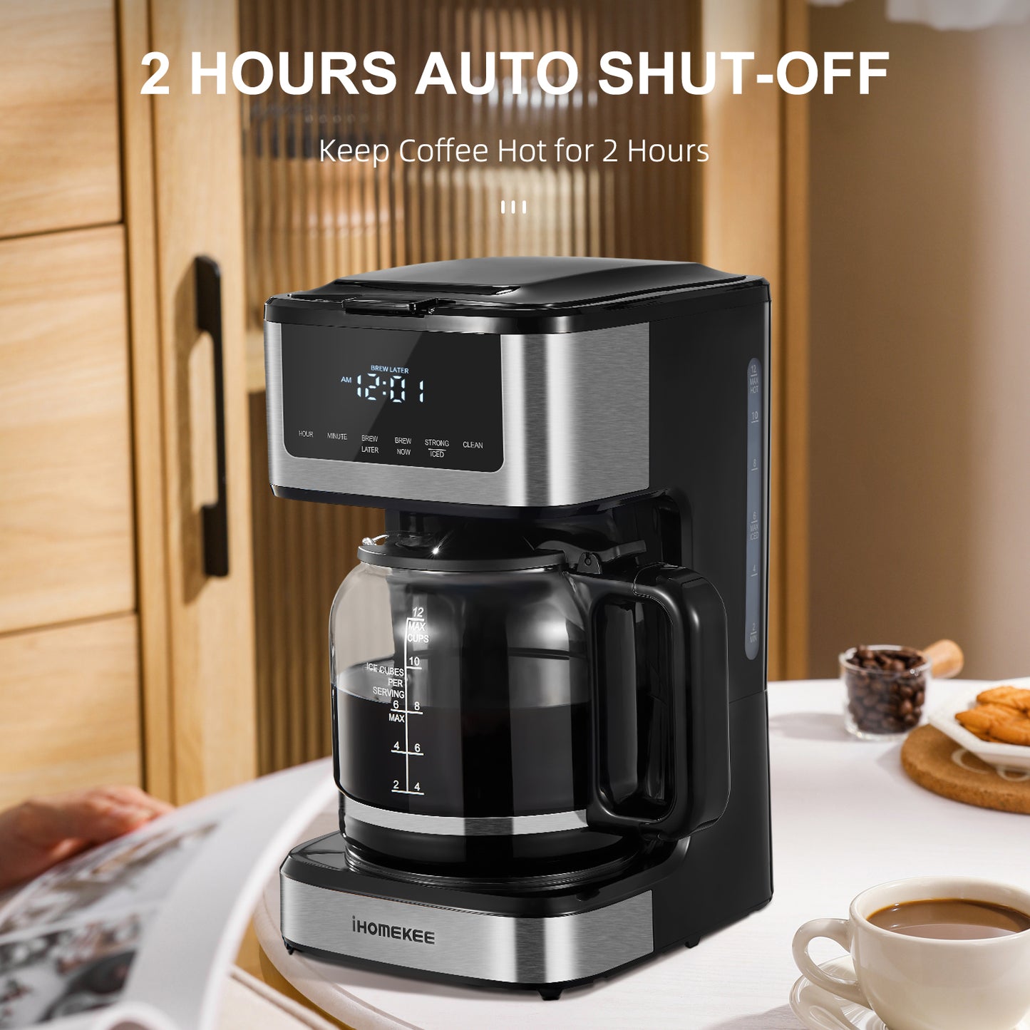Programmable Drip Coffee Maker 12 Cup with Touchscreen