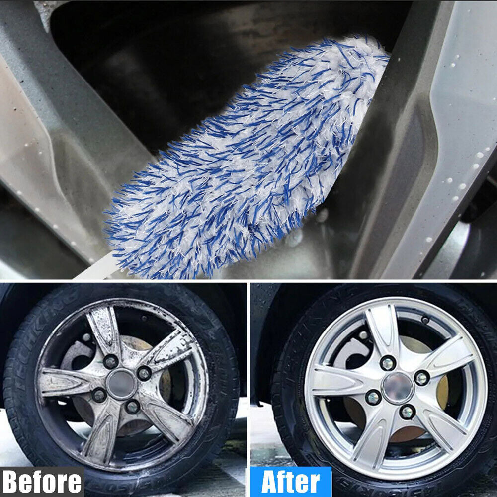 Soft Bristle Car Wheel and Tire Cleaning Brush - Made from Microfiber
