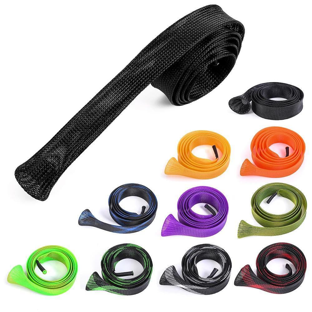 Fishing Rod Sock Mesh Covers Braided Pole Protectors - PET Wire 10PCS