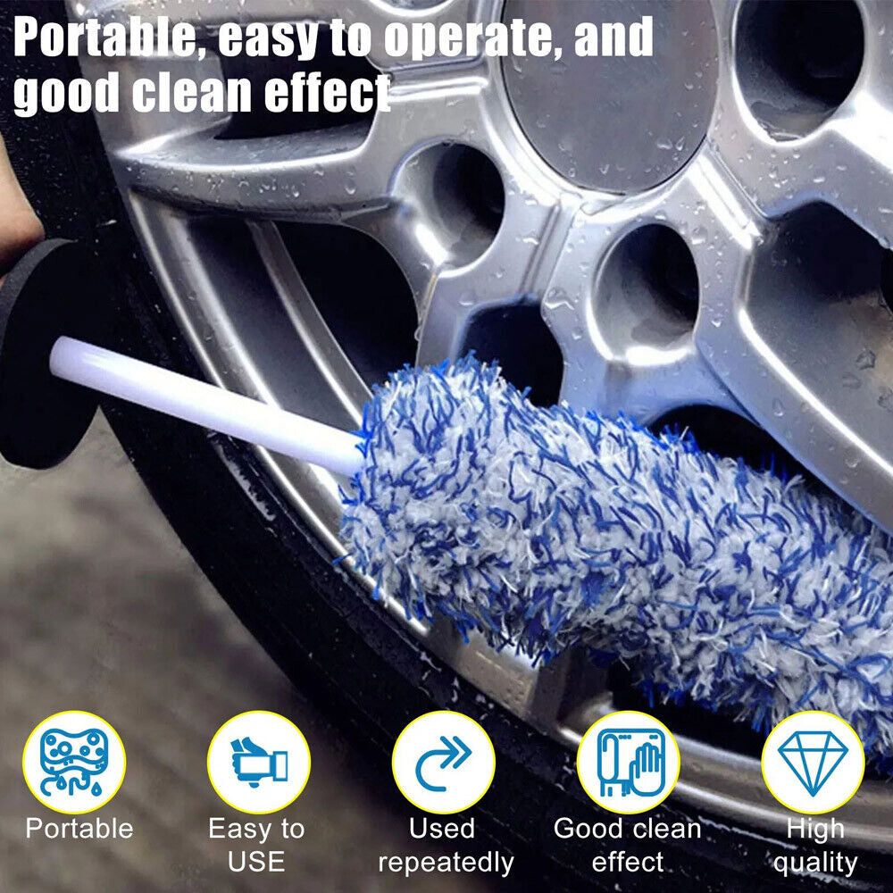 Soft Bristle Car Wheel and Tire Cleaning Brush - Made from Microfiber