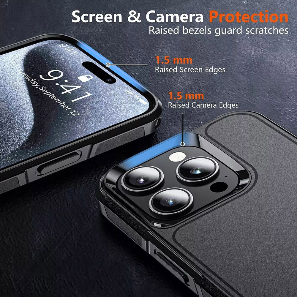 Heavy Duty Rugged Magsafe Shockproof Magnetic Case Cover Iphone 15 Pro