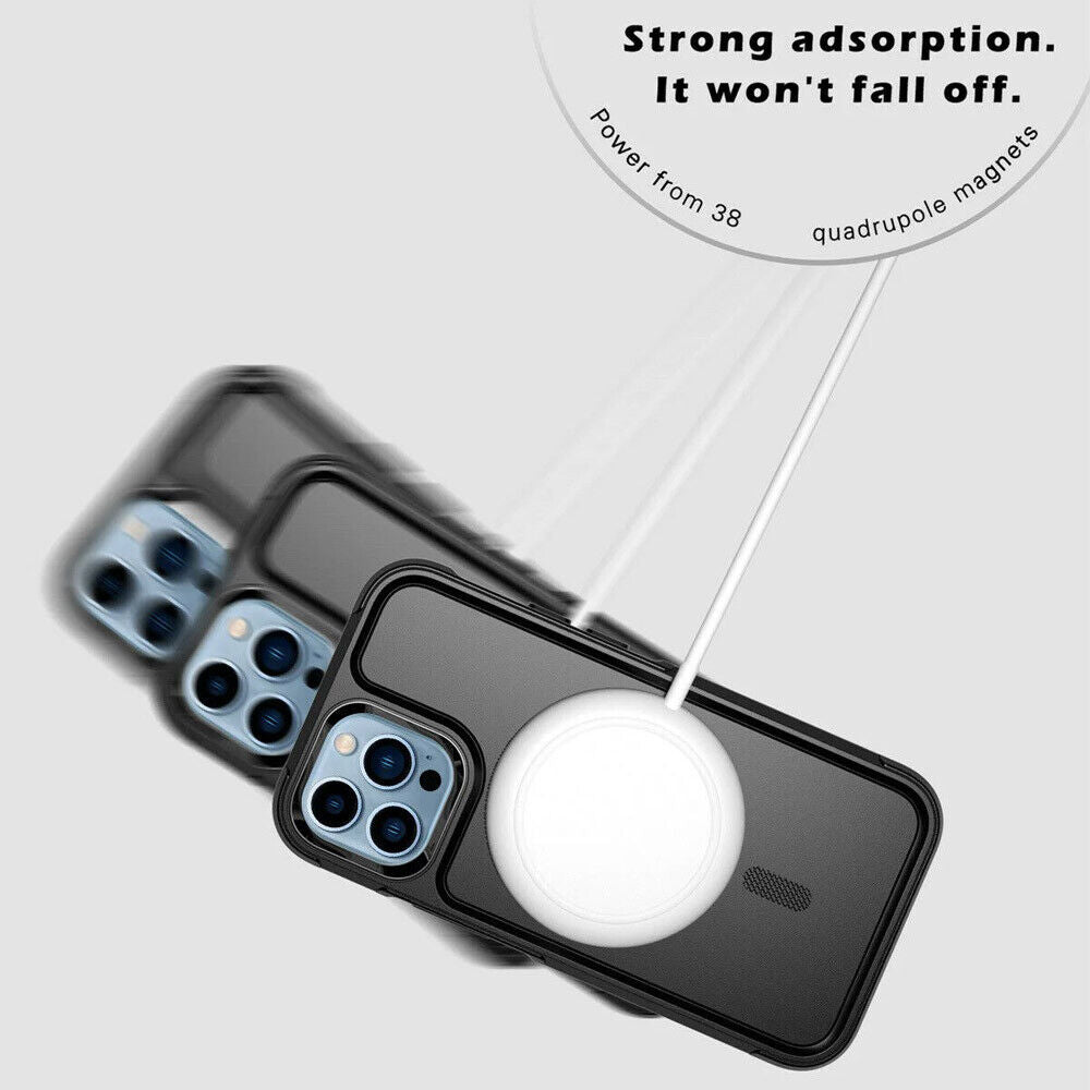 Heavy Duty Rugged Magsafe Shockproof Magnetic Case Cover Iphone 15 Pro