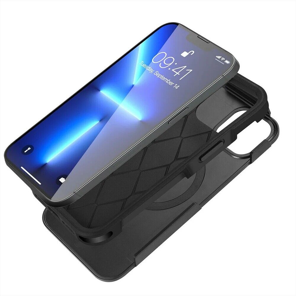 Heavy Duty Rugged Magsafe Shockproof Magnetic Case Cover Iphone 15 Pro