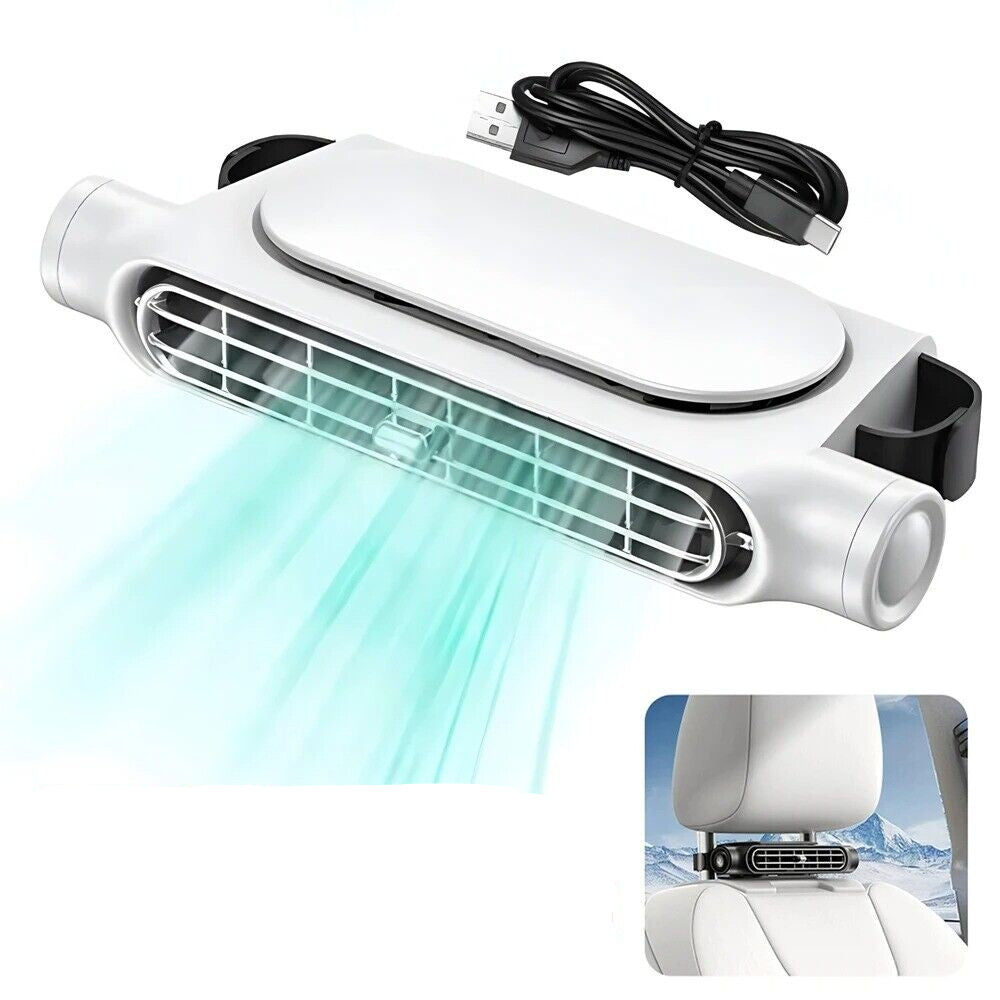 Mini Car Mounted Seat Back Cooling Fan 3 Speed Cooler