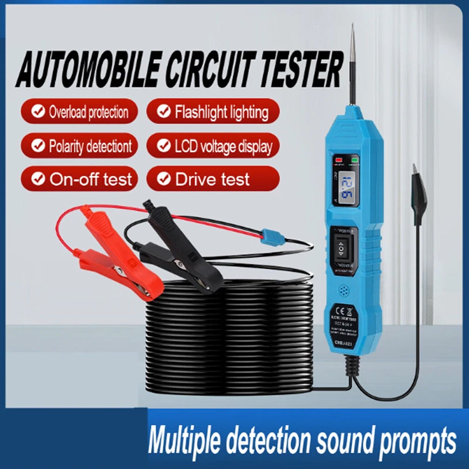 Digital Automotive Car Power Probe Circuit Electrical Tester Test Device System