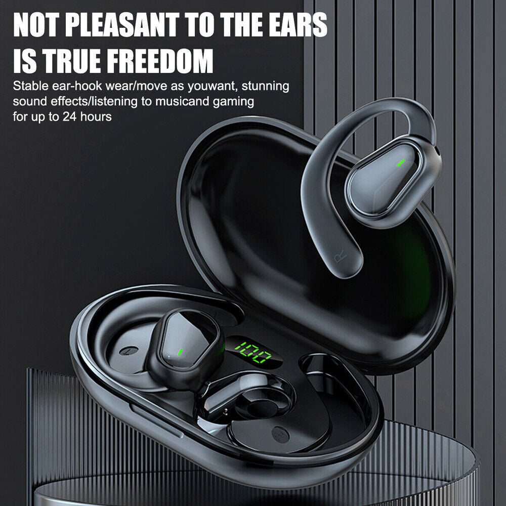  Bluetooth 5.3 Wireless Earbuds with Ear Hook with Water Resistant 