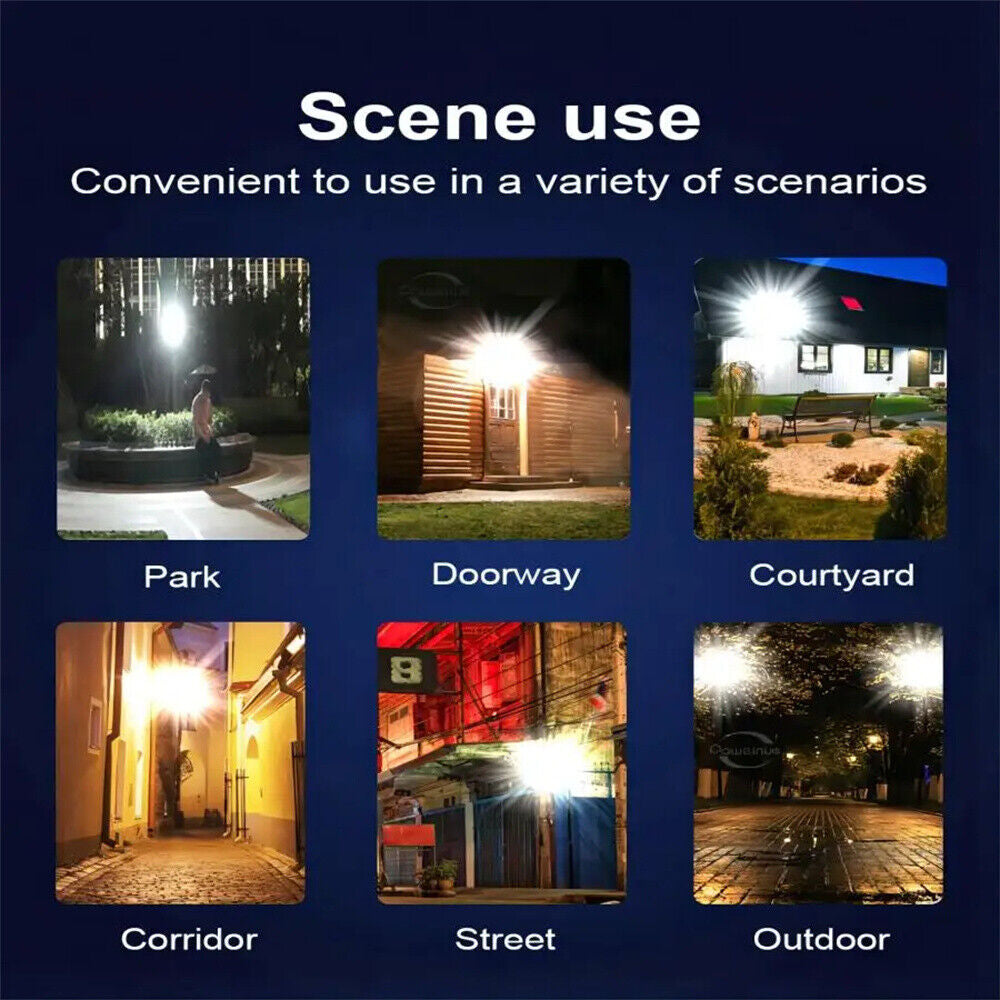 2PK Solar Street Lights Outdoor Dusk to Dawn Motion Sensor Flood Light Wall Lamp