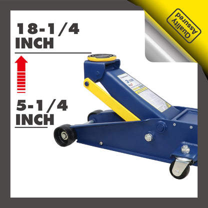 3 Ton Hydraulic Garage Jack - Heavy-Duty Quick Lift