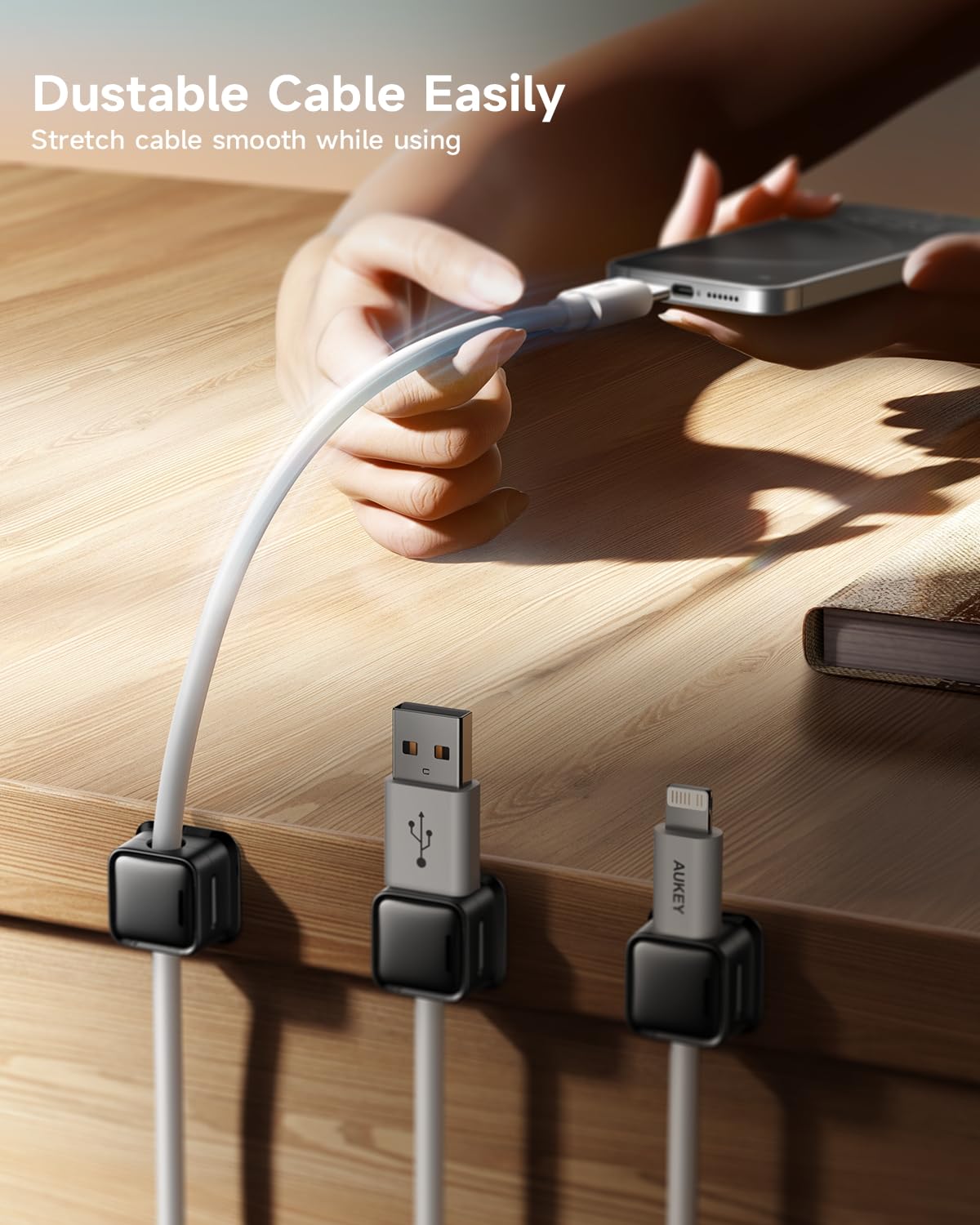 Cord Organizer Holder - 8 Pack Magnetic Cable Clips