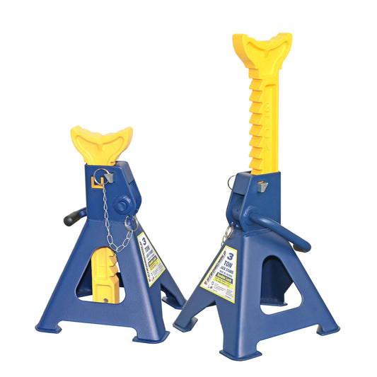 3-Ton Jack Stands - Heavy-Duty Steel, Safety Pin Lock, Pair