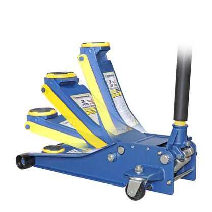 3 Ton Low Profile Floor Jack - Heavy-Duty Dual Pump Steel
