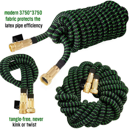 Expandable Garden Hose 50ft 75ft 100ft with 9-Function Spray Nozzle