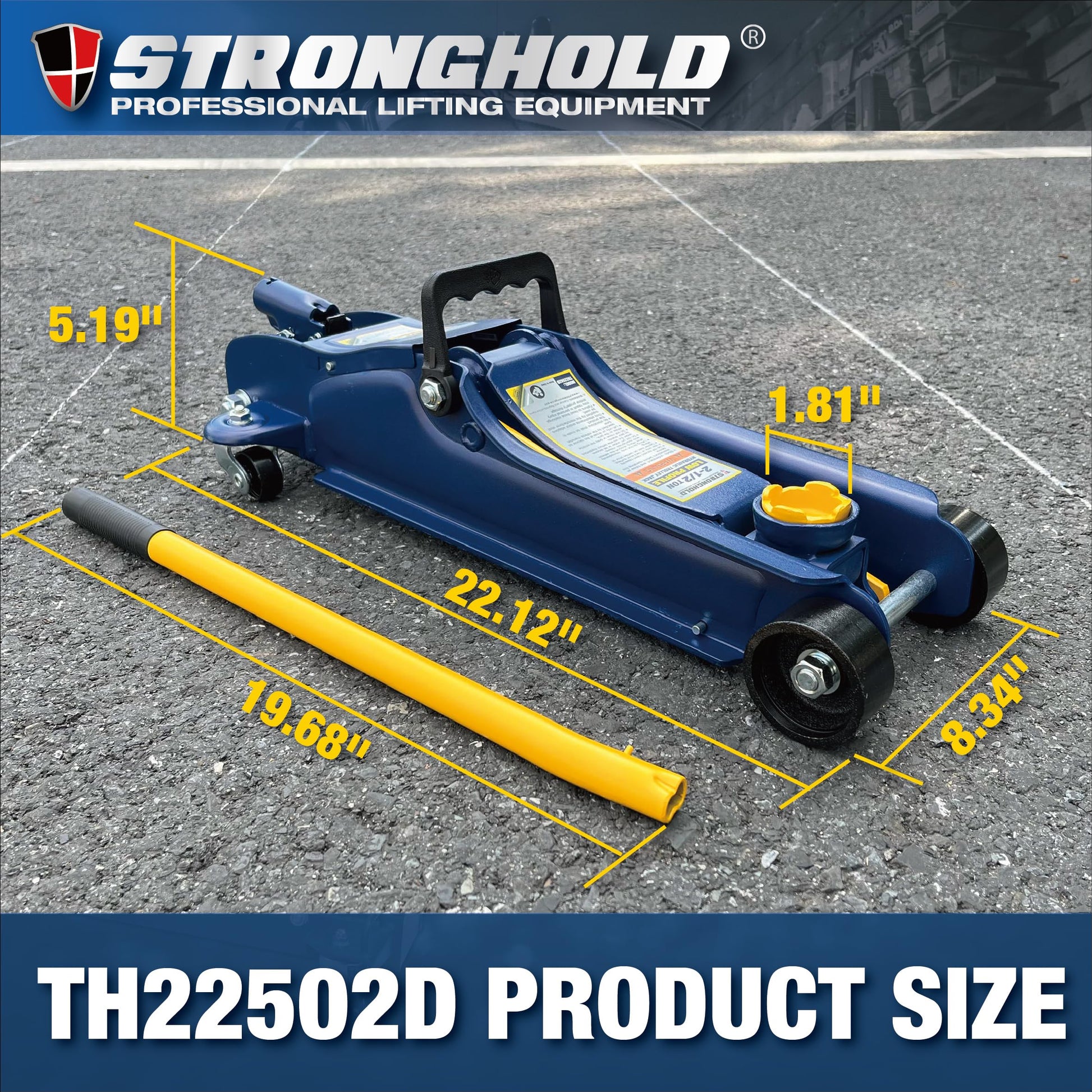 2.5-Ton Hydraulic Trolley Jack - Low Profile, Heavy-Duty Steel