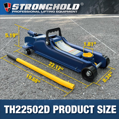 2.5-Ton Hydraulic Trolley Jack - Low Profile, Heavy-Duty Steel
