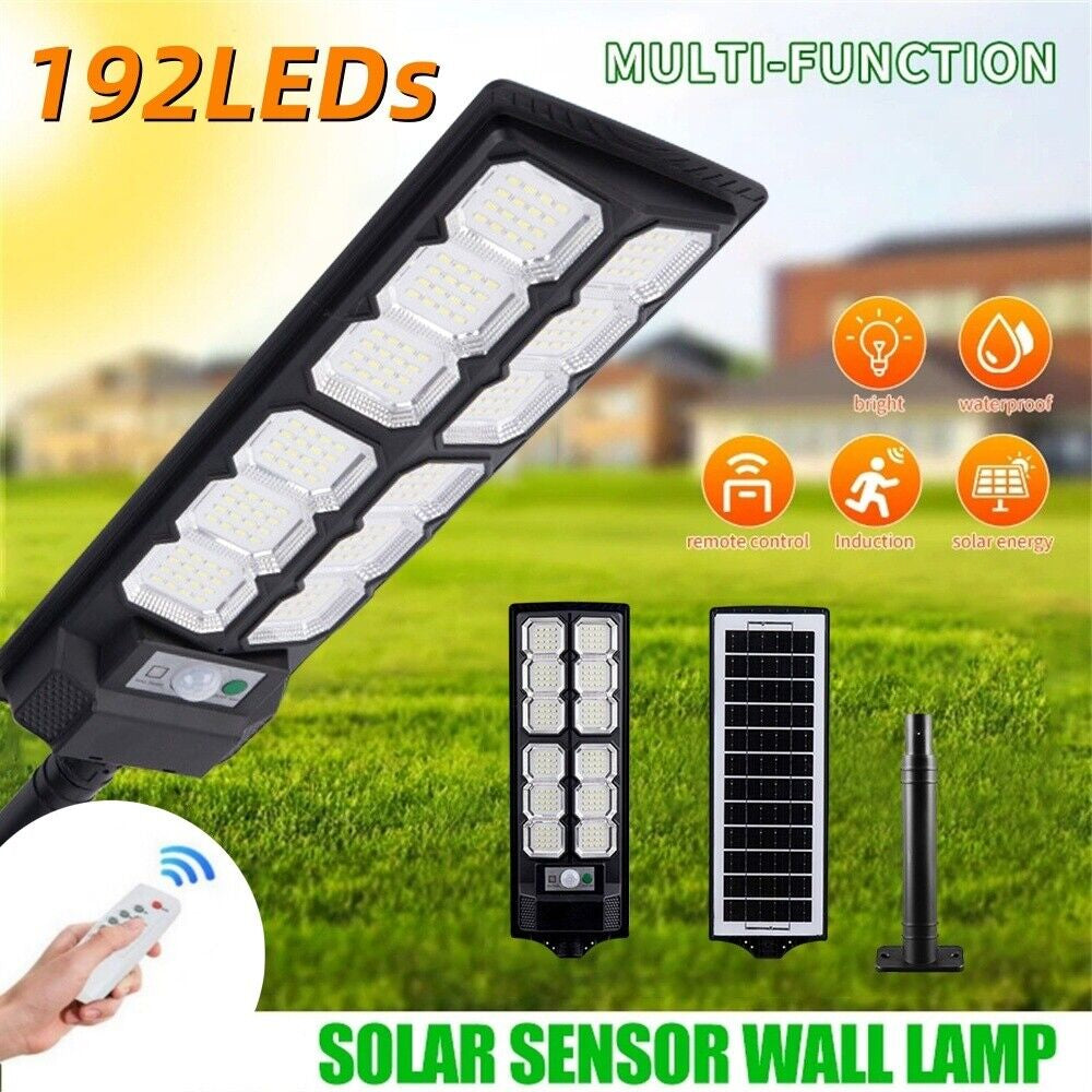 2PK Solar Street Lights Outdoor Dusk to Dawn Motion Sensor Flood Light Wall Lamp