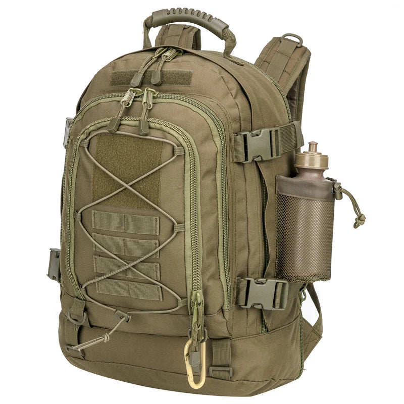 65L Tactical Backpack - Expandable Military Hiking Rucksack