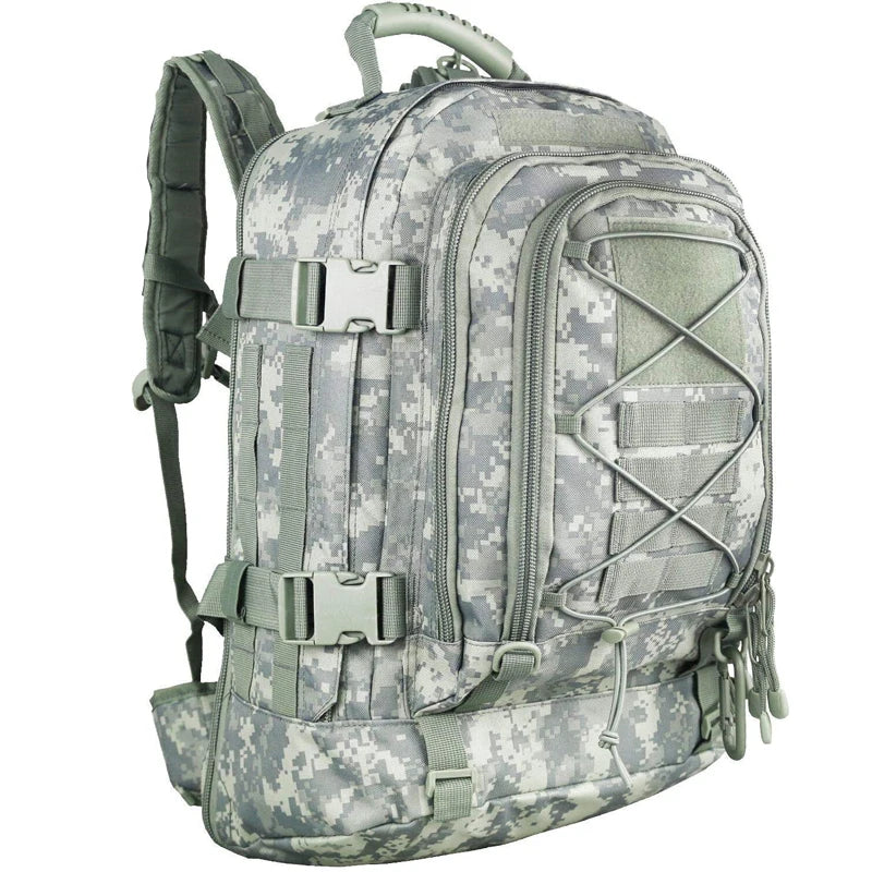 65L Tactical Backpack - Expandable Military Hiking Rucksack
