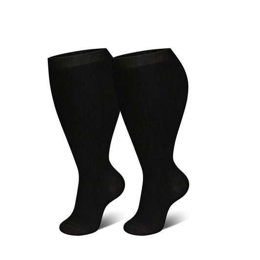 Plus Size Compression Socks 20-30 Mmhg for Men and Women Wide Calf 2XL