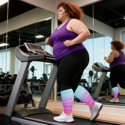 Plus Size Compression Socks 20-30 Mmhg for Men and Women Wide Calf 2XL