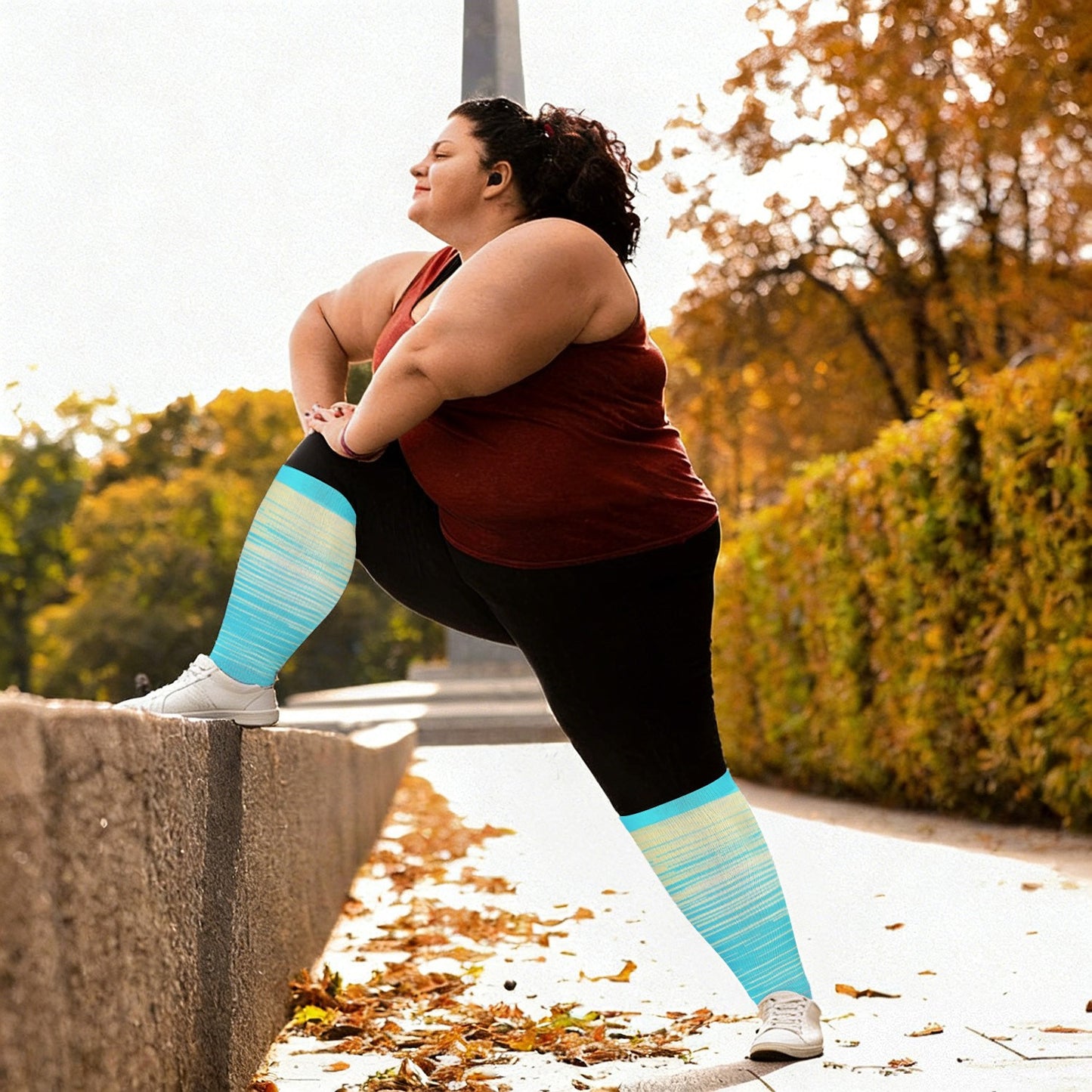 Plus Size Compression Socks 20-30 Mmhg for Men and Women Wide Calf 2XL