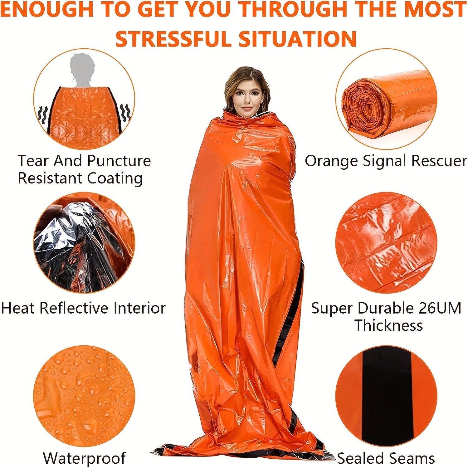 Emergency Tent & Gear Set: Stay Warm & Dry Outdoors