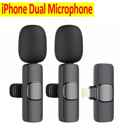 Wireless Lavalier Mic for iPhone/Android - Noise Reduction