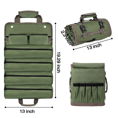 Portable Heavy-Duty Tool Bag with Detachable Pouch