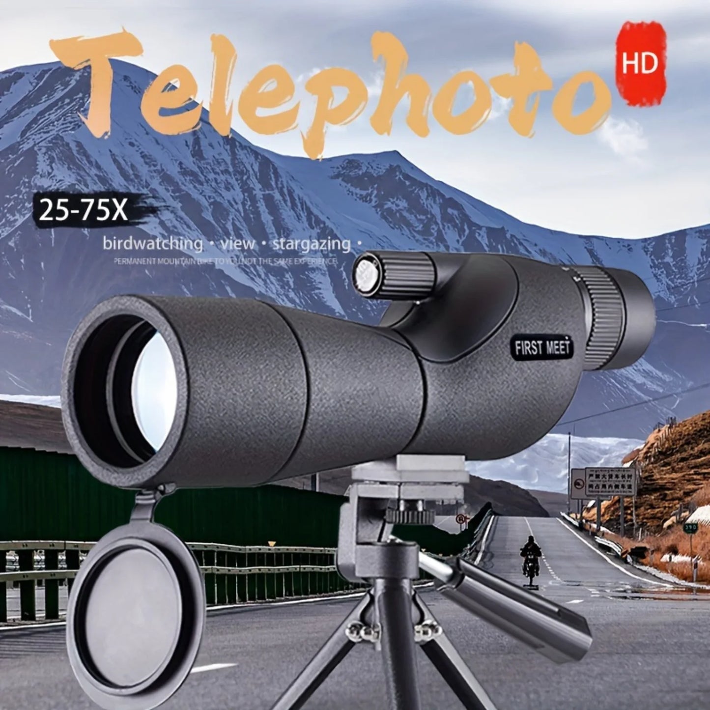 High-Definition Monocular Telescope - Day/Night Vision, 25x75