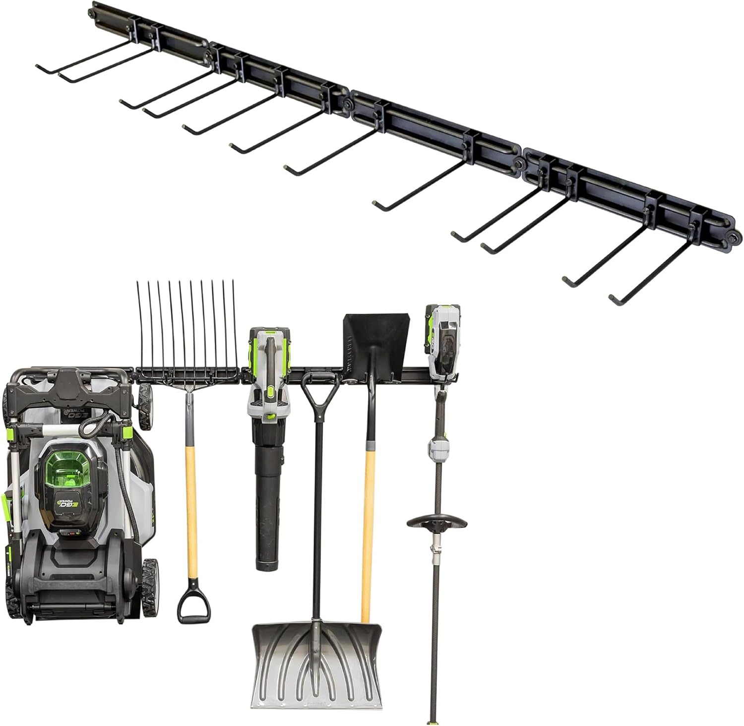 Garage Tool Organizer Wall Mount - Heavy Duty 64" Rack