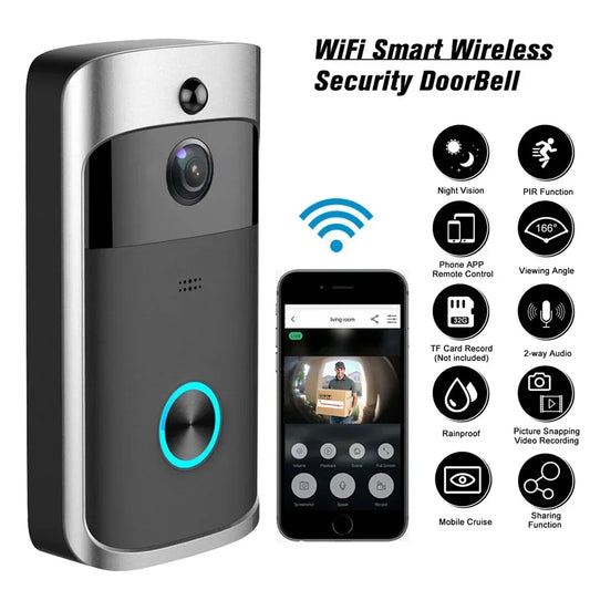 720P HD WiFi Doorbell Camera - Smart Home Security & Intercom