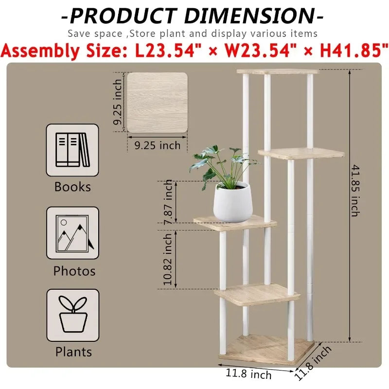 Indoor Metal Plant Stand: 5-Tier Corner Flower Display