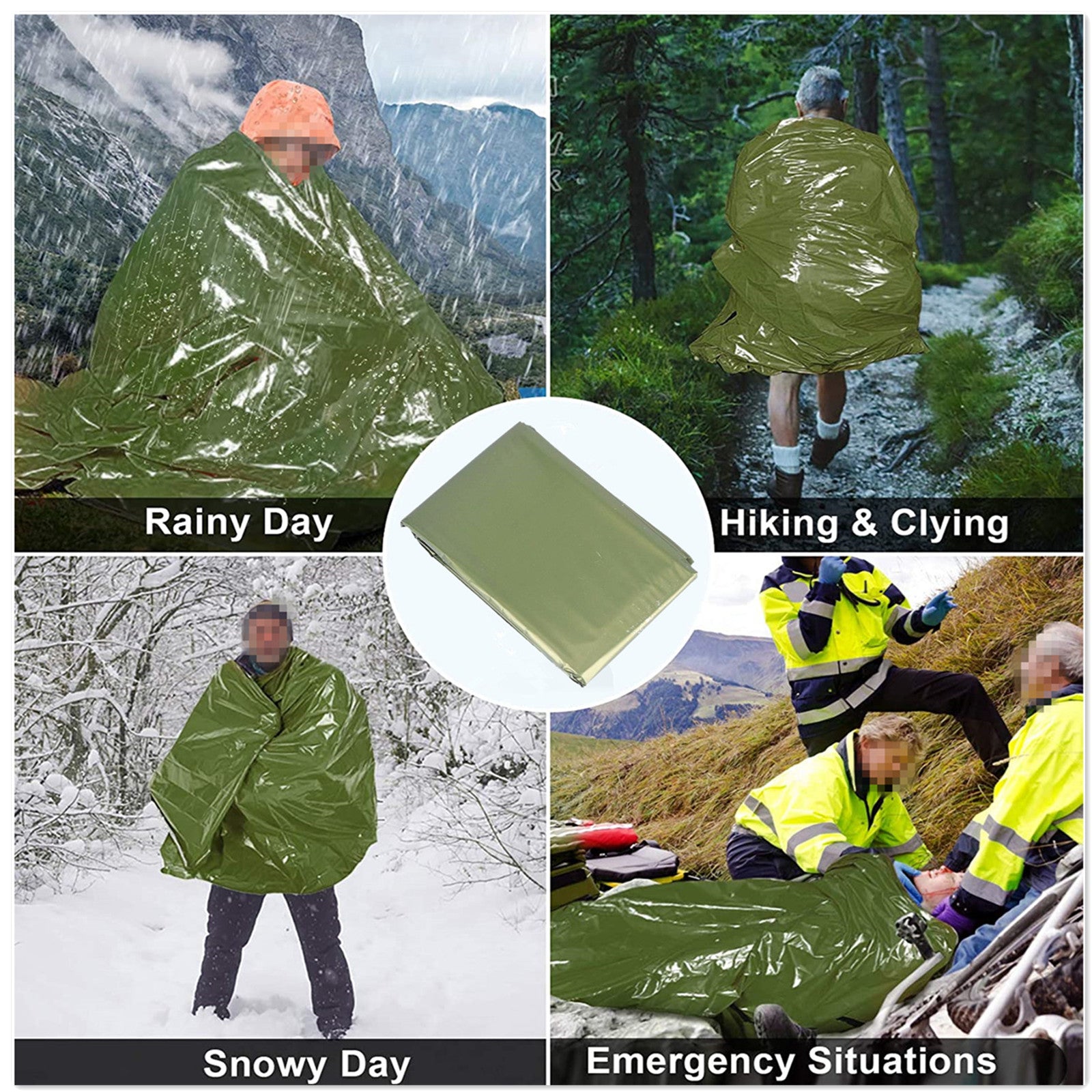 Emergency Tent & Gear Set: Stay Warm & Dry Outdoors