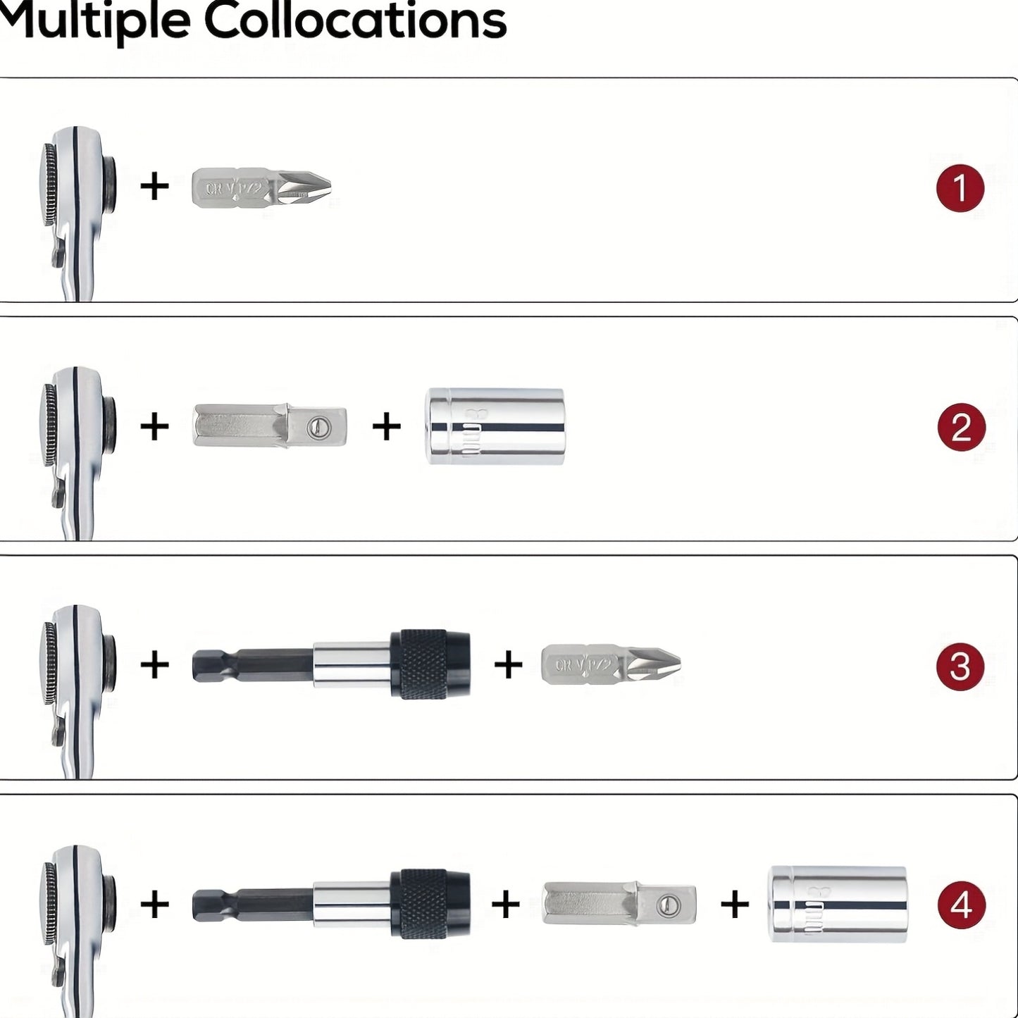 VMAN Right-Angle Ratchet: 72-Tooth Compact Screwdriver Set