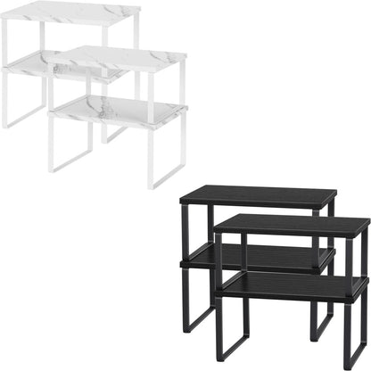 Stackable Kitchen Storage Rack - Expandable Countertop Organizer