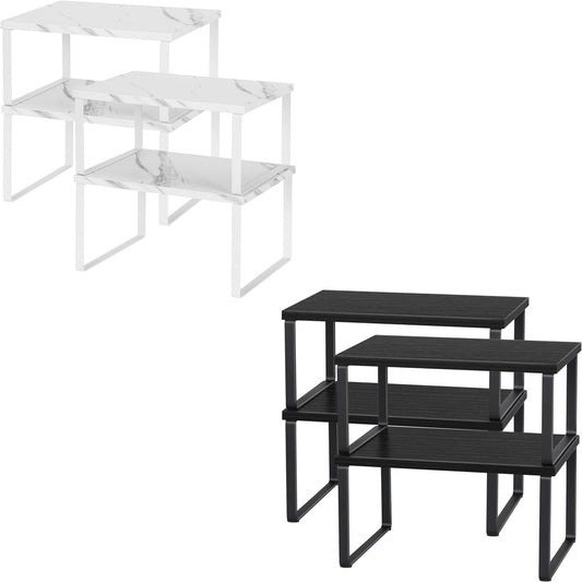 Stackable Kitchen Storage Rack - Expandable Countertop Organizer